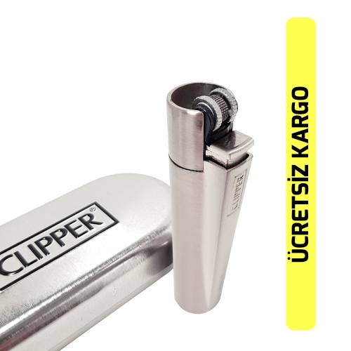 Clipper Metal Çakmak Kutulu Garantili (Mat Gri)