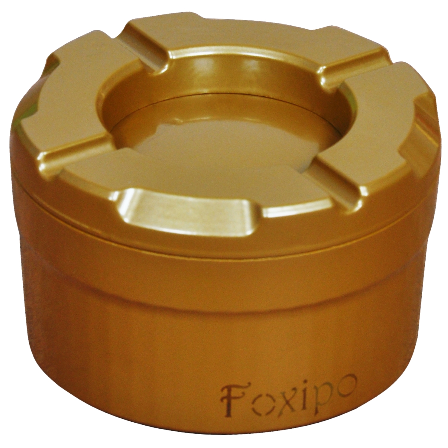 Foxipo Döner Kül Tablası / Küllük - Altın Rengi Köşeli Model