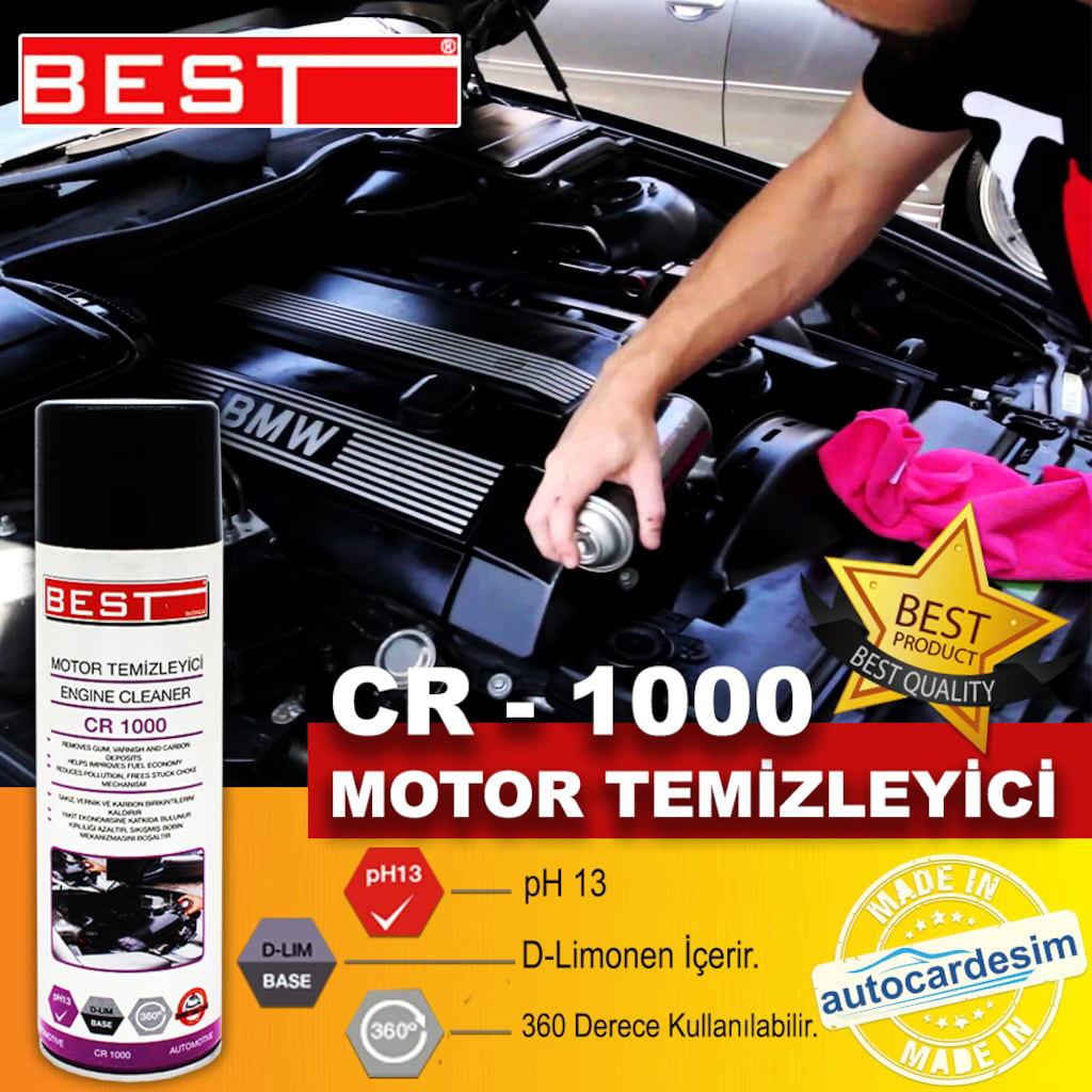 Best CR 1000 Sprey Susuz Motor Temizleme Bakım Spreyi 500 ML