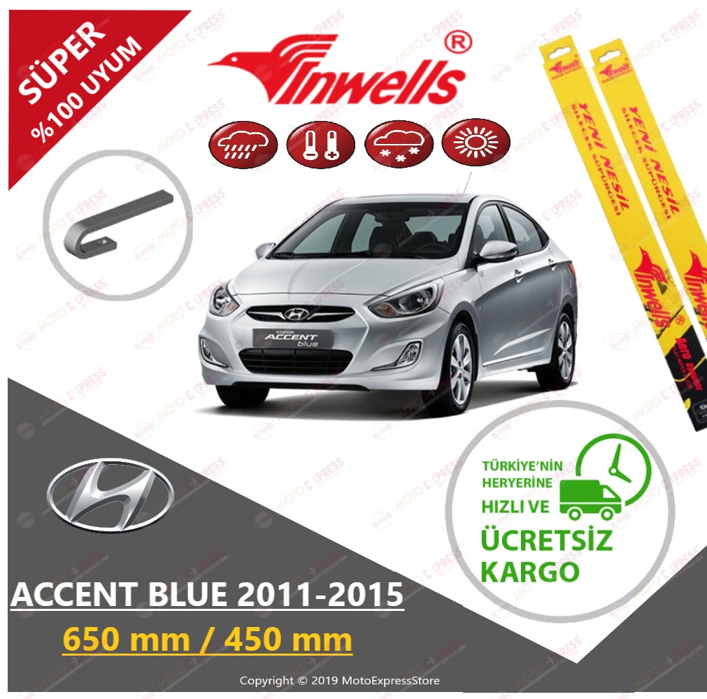 Hyundai Accent Blue Silecek Takımı (2011-2015) İnwells Muz