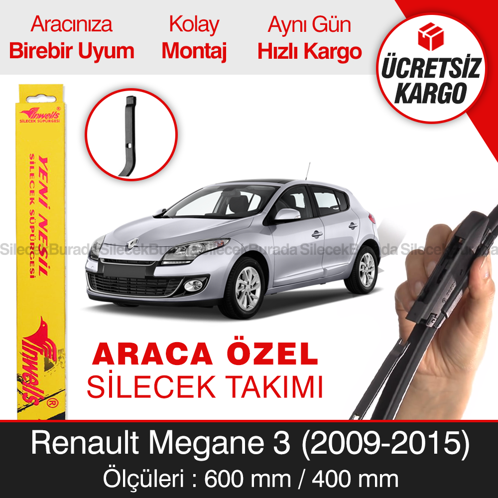 Renault Megane 3 Silecek Takımı (2009-2015) İnwells Muz