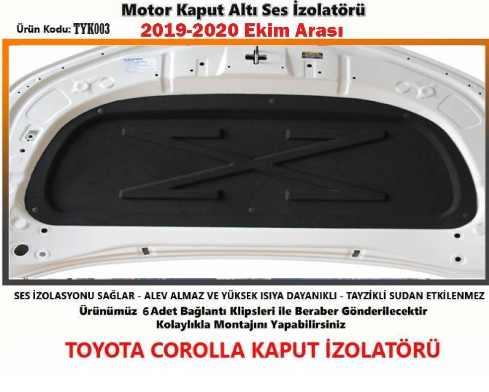 Toyota Corolla Sedan Kaput İzolatörü (2019 -2020 Ekim Arası)
