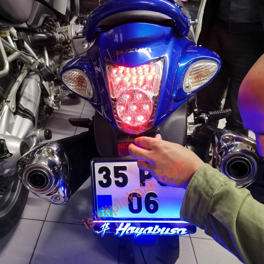 Motosiklet Işıklı (3D) 3Boyutlu Plakalık 416494344