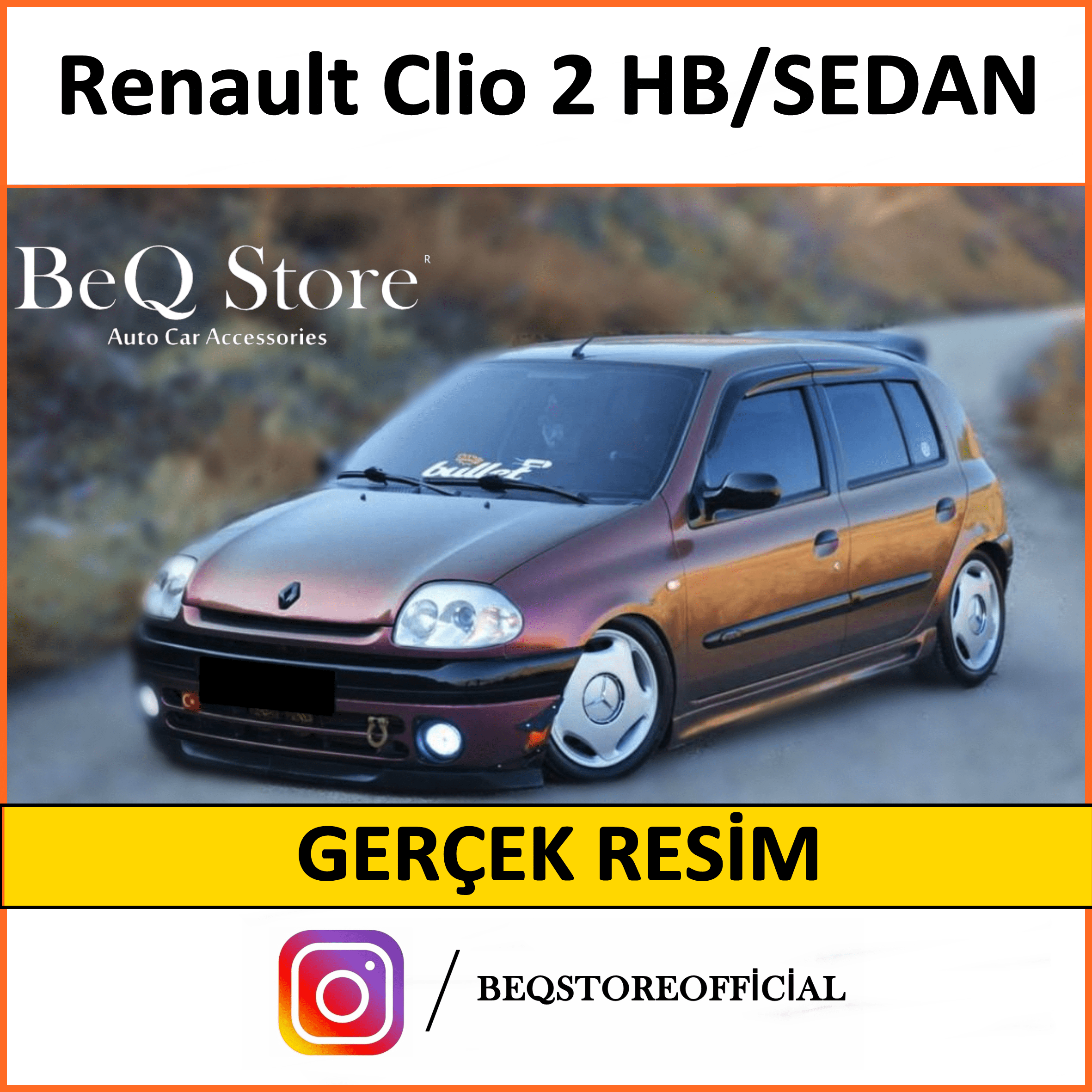 Renault Clio 2 HB/SEDAN Cam Rüzgarlığı Sunplex 4.Prç