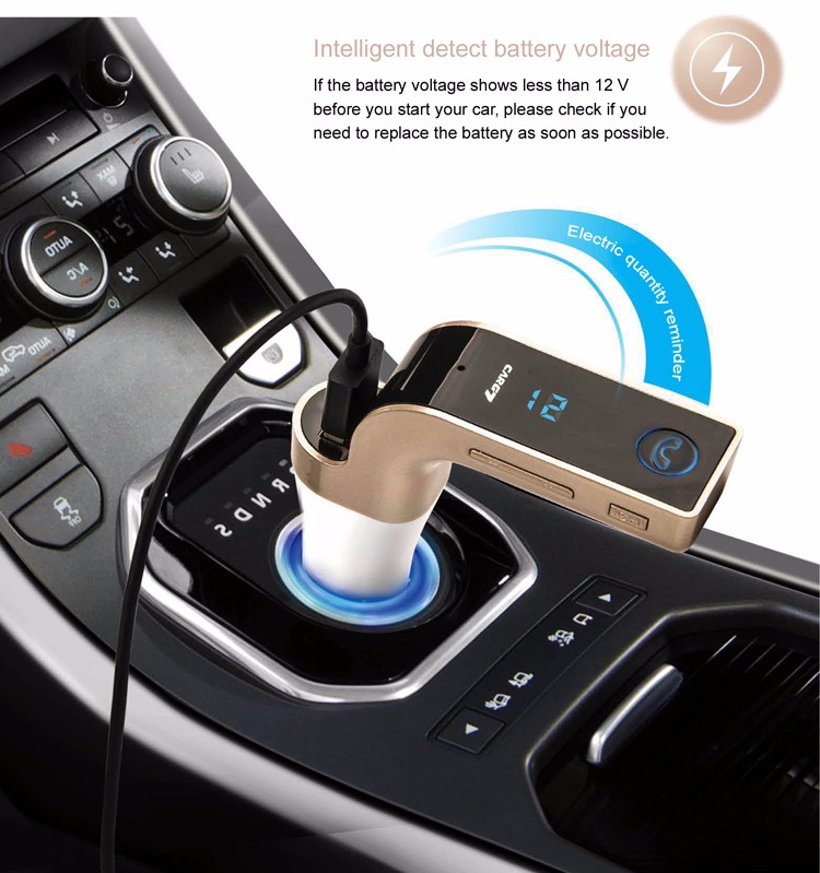 Bluetooth Araç Kiti Car-G7 Fm Usb Girişli Transmitter