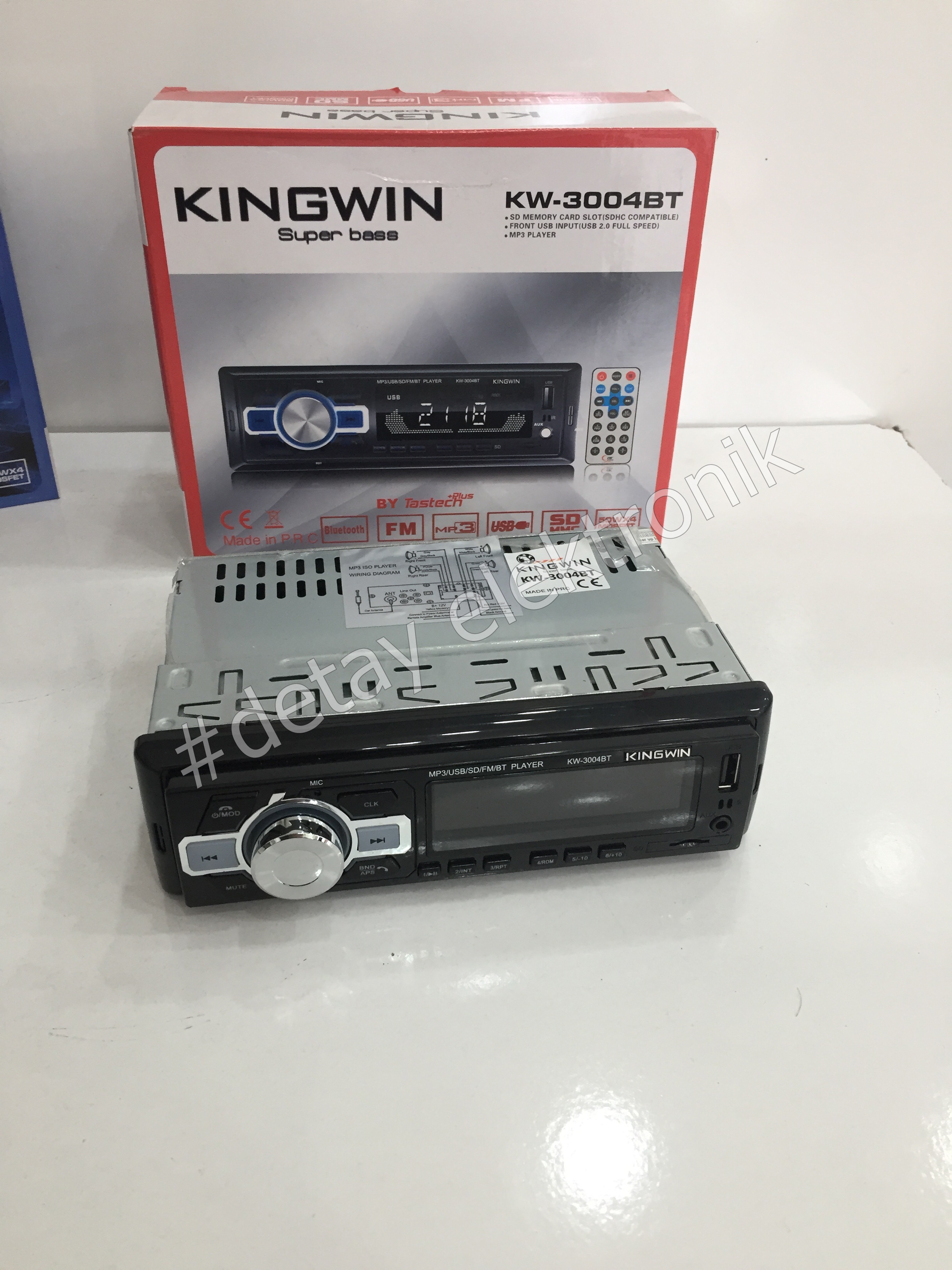 Kingwin KW-3004 Bluetoothlu usb+aux+fm+sd Oto Teyp