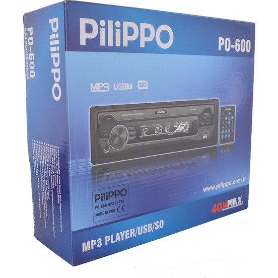 Pilippo PO-600 USB SD Radyo Kumandalı Oto Teyp