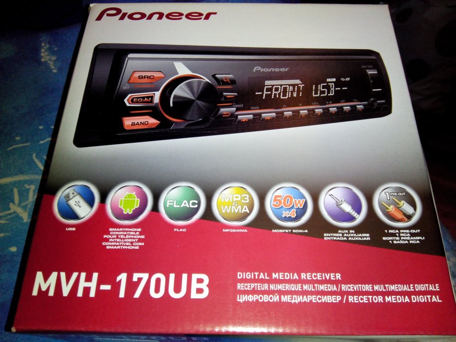 Pioneer MVH-170UB USB MP3 AUX Radyo Çalar Oto Teyp 2015 Seri