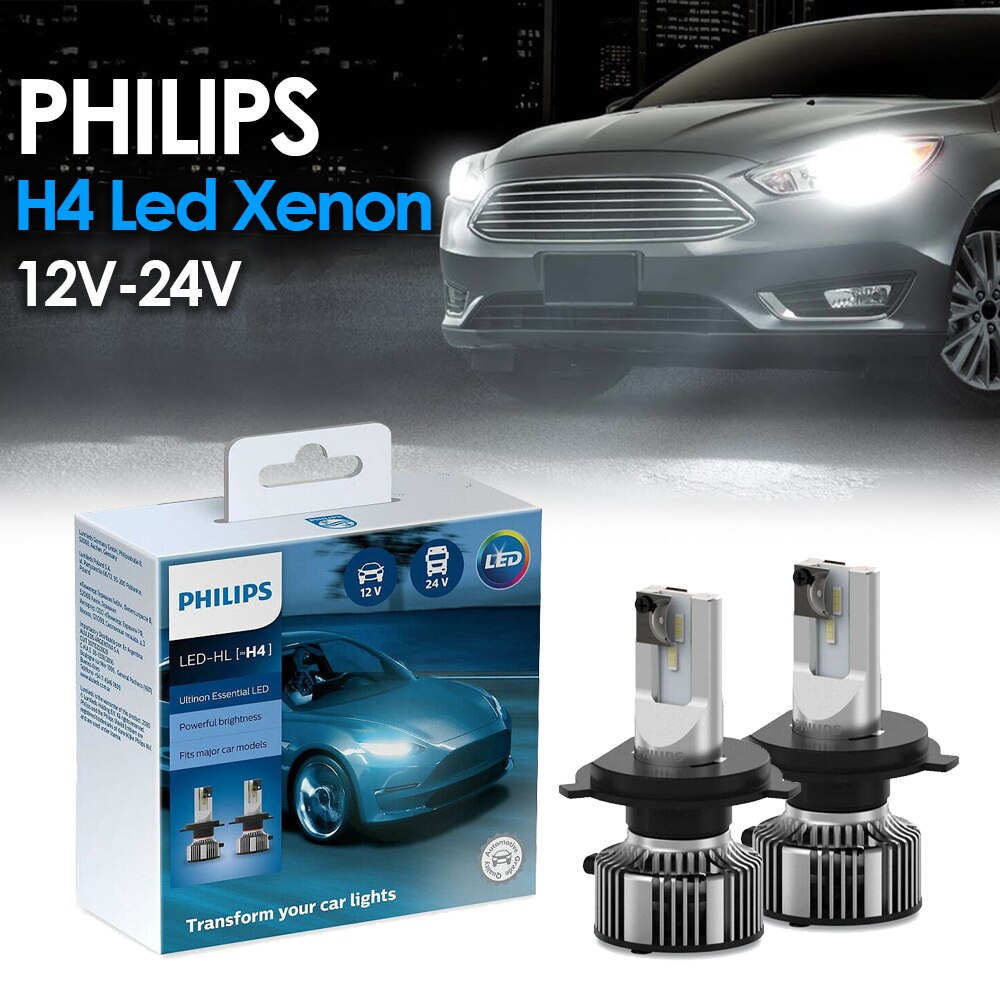Philips H4 Led Xenon Şimşek Etkili Ultra Beyaz Renk 12V-24V