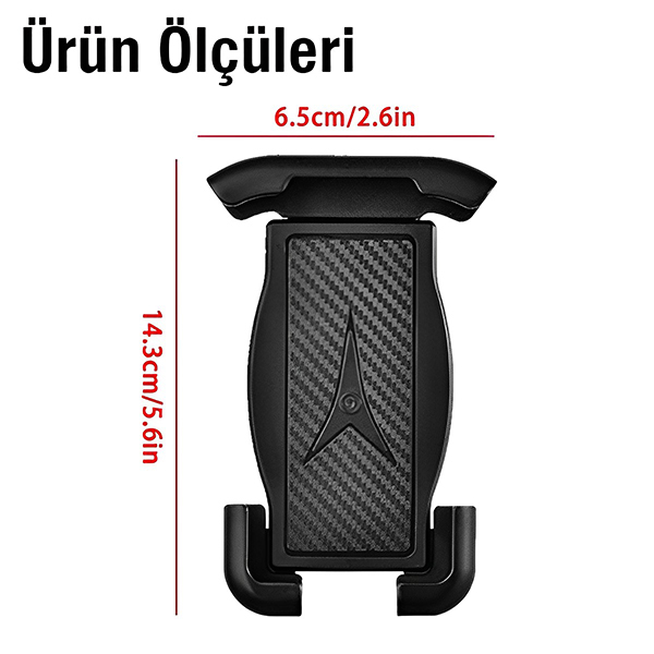 Coofbe 360 Derece Dönebilen Aynaya Takılan Motorsiklet Telefon Tutucu