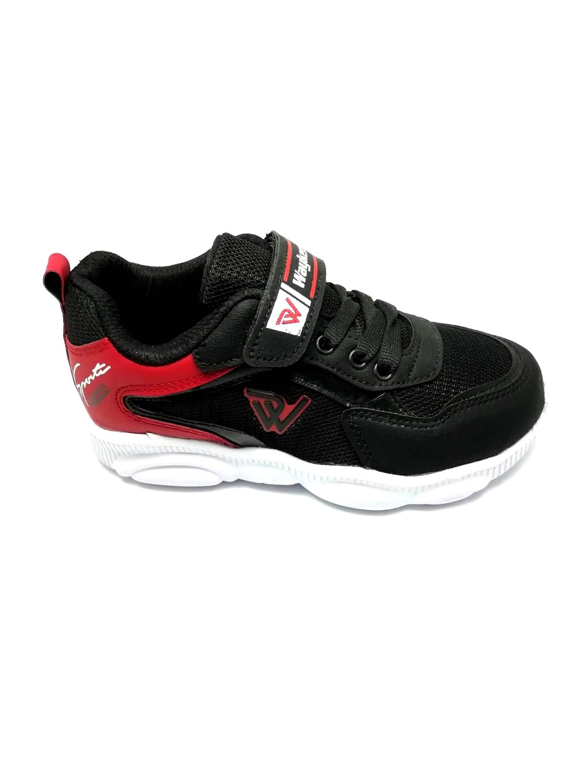 Waykers Siyah-Kırmızı Erkek Çocuk Spor Ayakkabı