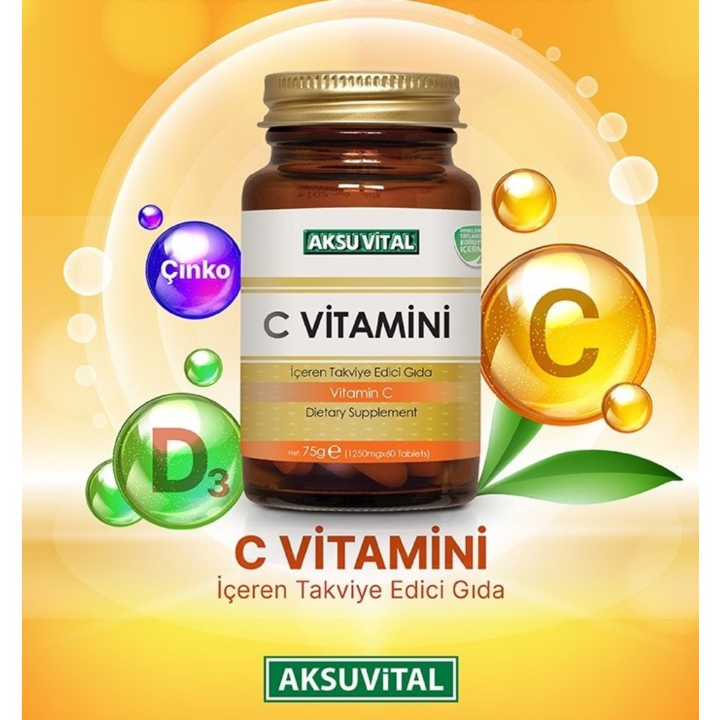 C Vitamini Aksuvital 1250 MG 60 Tablet