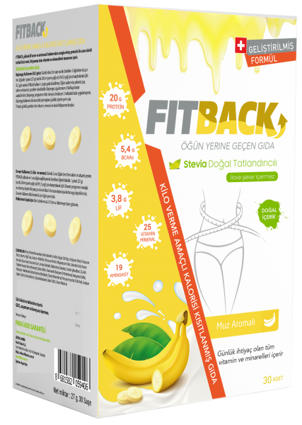 Fitback Kilo Kontrol Amaçlı Kalorisi Kısıtlanmış Gıda Muz Aromalı