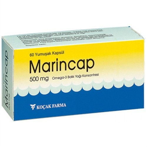 Marincap Omega-3 Balık Yağı Konsantresi 500 Mg 60 Kapsül Skt:01/2