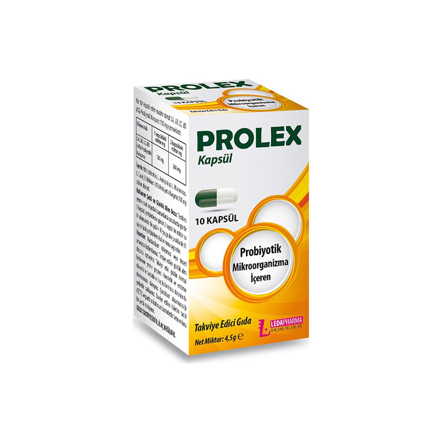 Prolex 10 Kapsül PROBİYOTİK