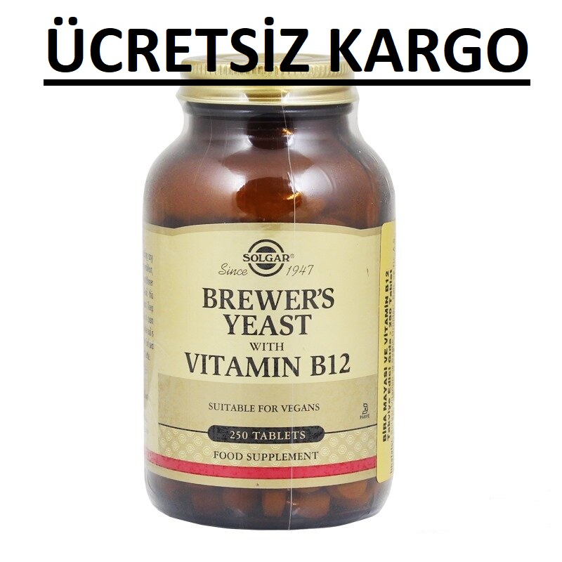 SOLGAR Brewer's Yeast with Vitamin B12 250 Tablet SKT:06/2021