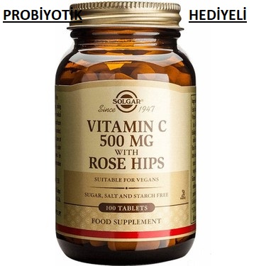 Solgar Vitamin C with Rose Hips 500 mg 100 Tablet SKT:02/2024