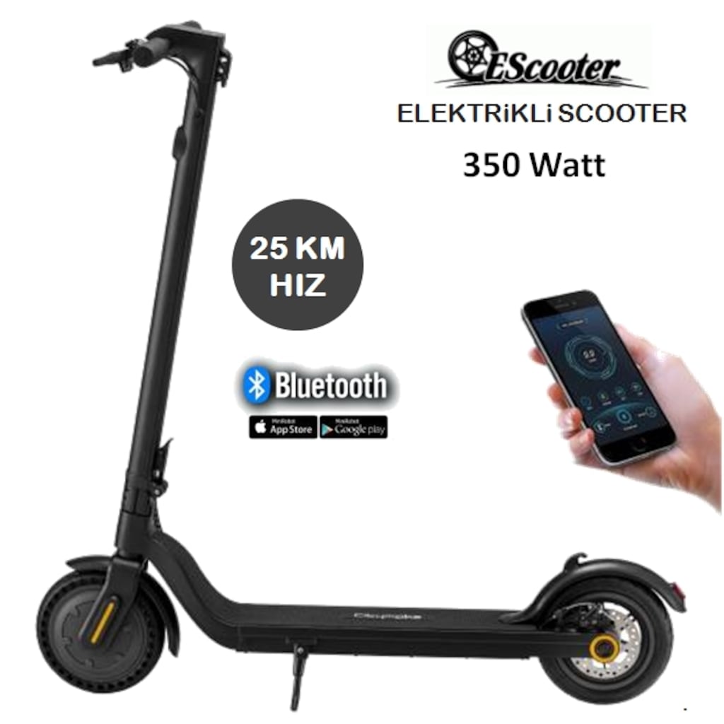 CityMate Gold 350W Elektrikli Scooter 8.5 inch E-Scooter Bluetoot