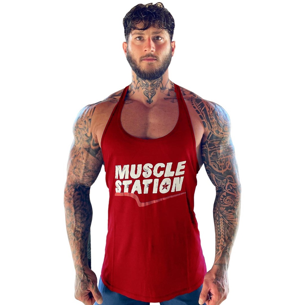 Musclestation Toughman Tank Workout Kırmızı Fitness Atlet