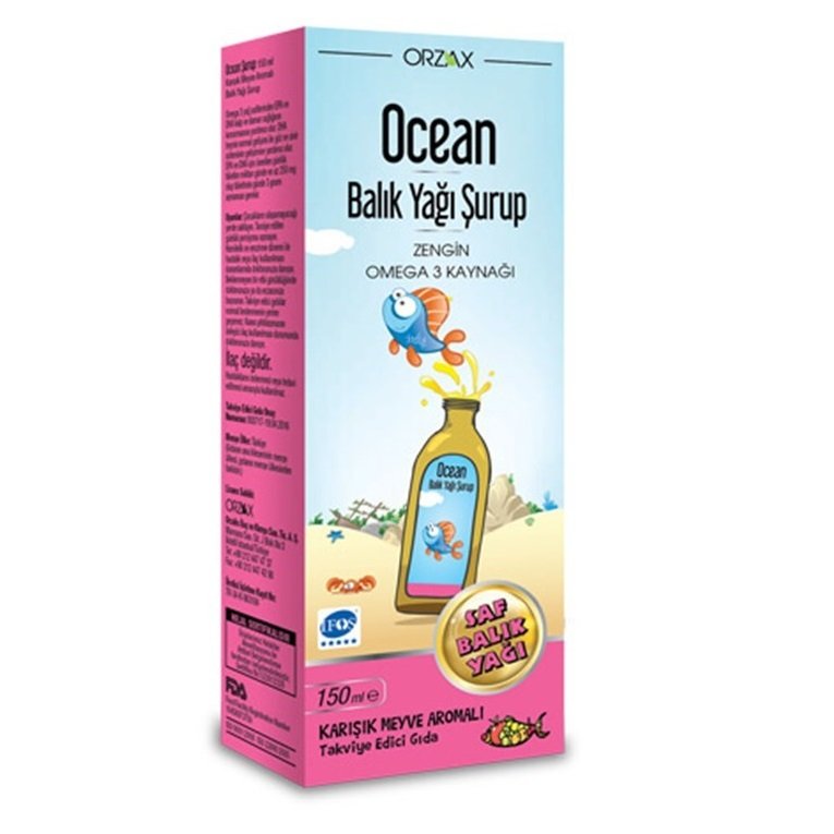 Ocean Fish Oil Balık Yağı Karışık Meyve Aromalı 150 Ml