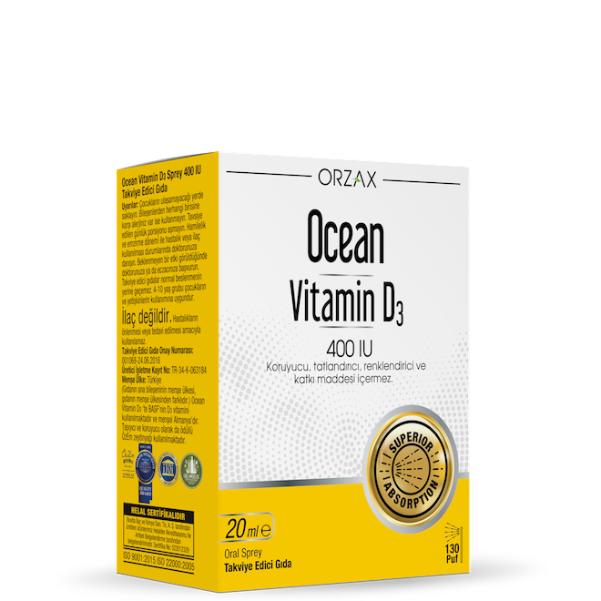 Orzax Ocean Vitamin D3 400 IU 20 Ml Oral sprey