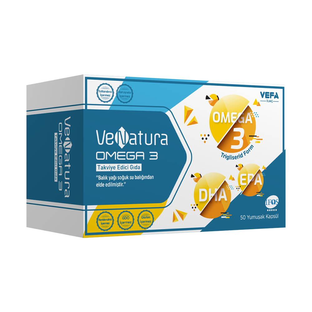 VeNatura Omega 3 Takviye Edici Gıda 50 Kapsül