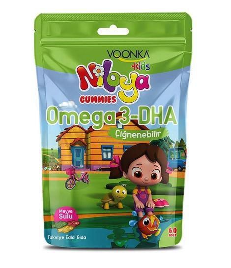 Voonka Kids Niloya Gummies Omega 3-DHA 60 Adet Çiğneme Tableti