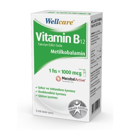 Wellcare Vitamin B12 Sprey 5 Ml (SKT:10/2022)