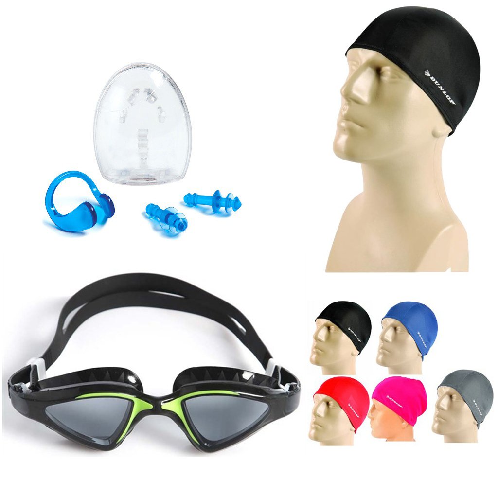 Yüzücü Gözlüğü GS20 + Dunlop Bez Bone + Kulak Burun Tıkacı Set